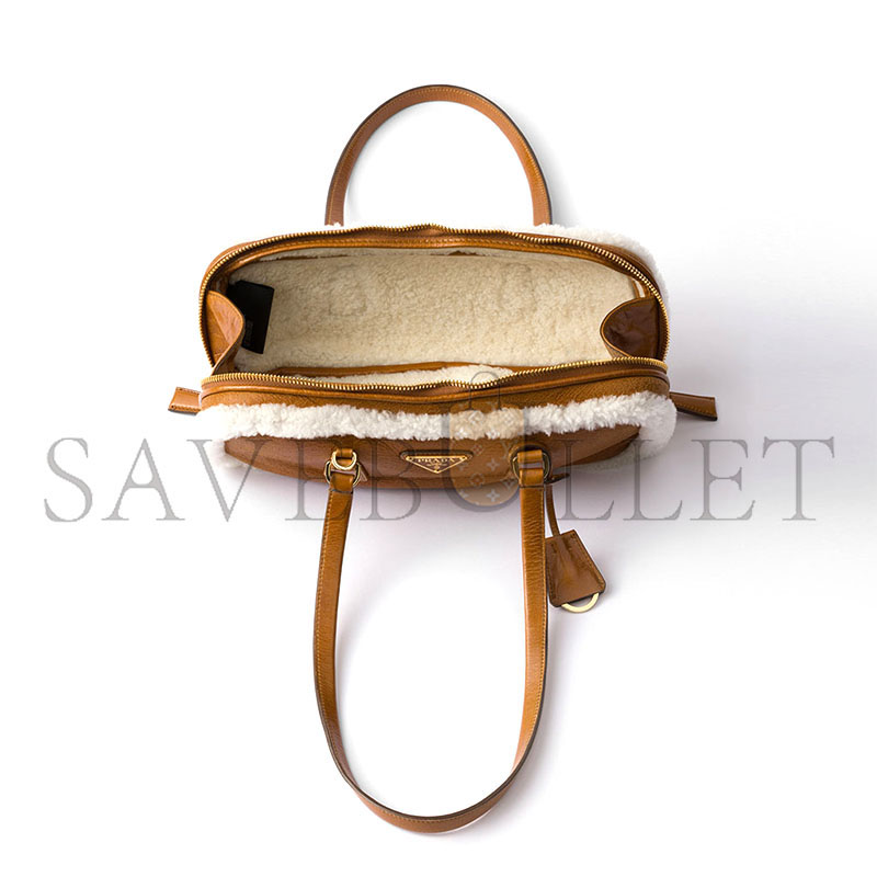 PRADA MEDIUM SHEARLING TWO-HANDLE BAG 1BB124 (27*12*6cm) PRADA MEDIUM SHEARLING TWO-HANDLE BAG 1BB124 (27*12*6cm)